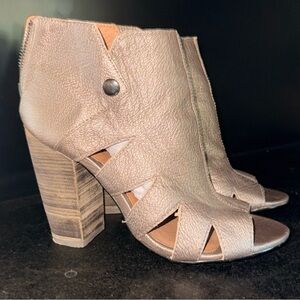 Kelsi Dagger Brown Ankle Boots with Chunky Heel